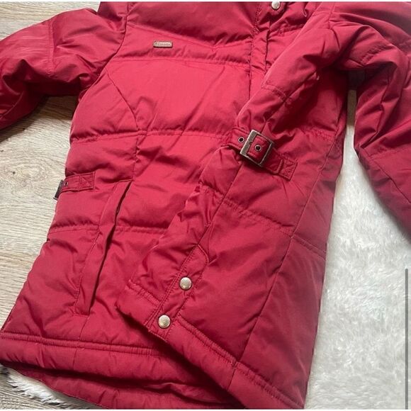Columbia Down Feather XCO Womens Jacket Size Small Red Puffer Detachable Hoodie - Picture 6 of 14
